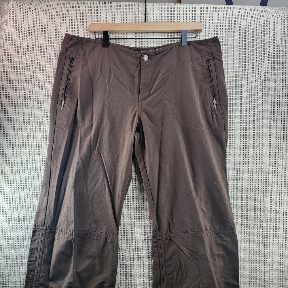 Columbia Titanium Omni Dry Pants Womens 16 Brown Nylon Hiking Outdoor Trail‎